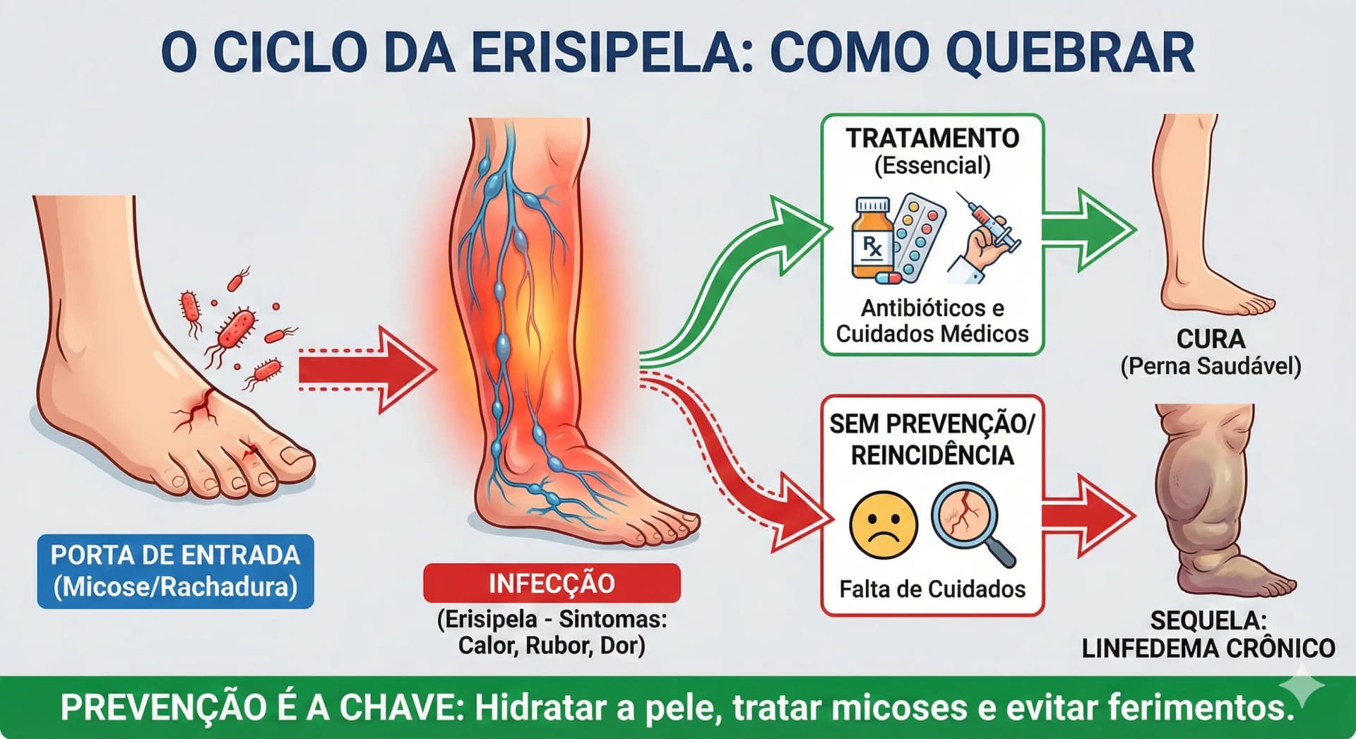 Ciclo da Erisipela e Como Quebrar