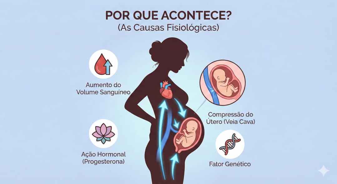 Causas das varizes na gravidez