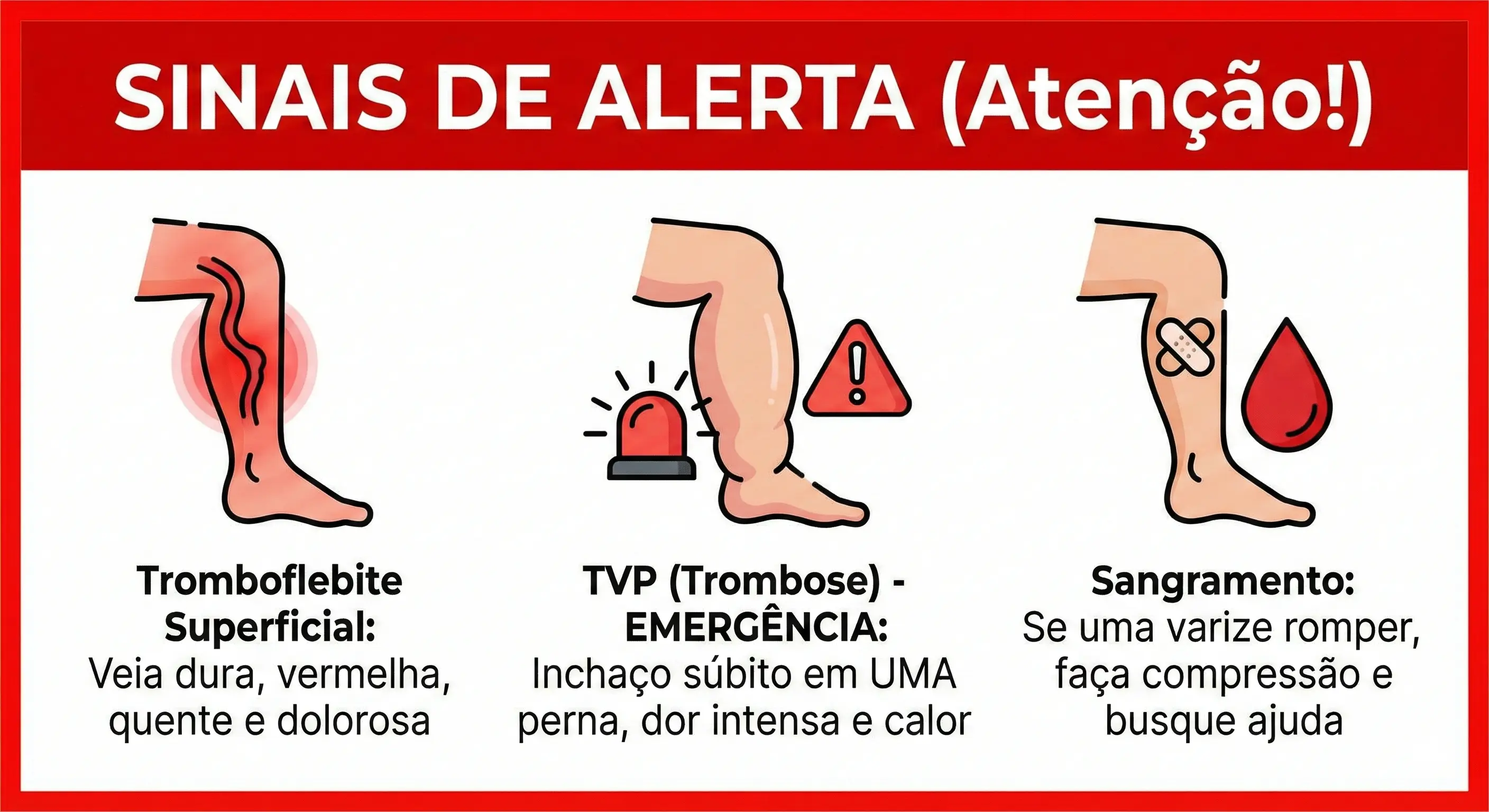 Sinais de Alerta: TVP e Tromboflebite