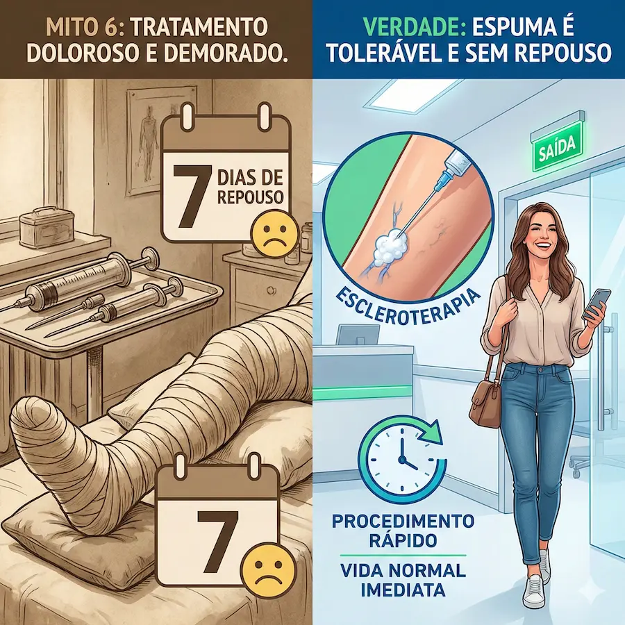 Mito 6: Tratamento moderno é tolerável e sem repouso prolongado