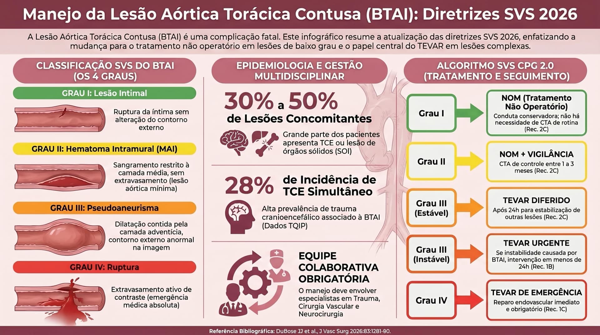 Infográfico SVS 2026 — BTAI: Classificação Graus I-IV, Epidemiologia e Algoritmo SVS CPG 2.0