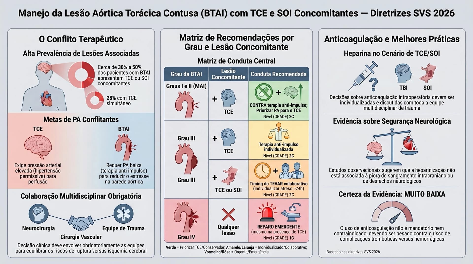 Infográfico SVS 2026 — BTAI: Lesões Concomitantes — TCE e Lesão de Órgão Sólido