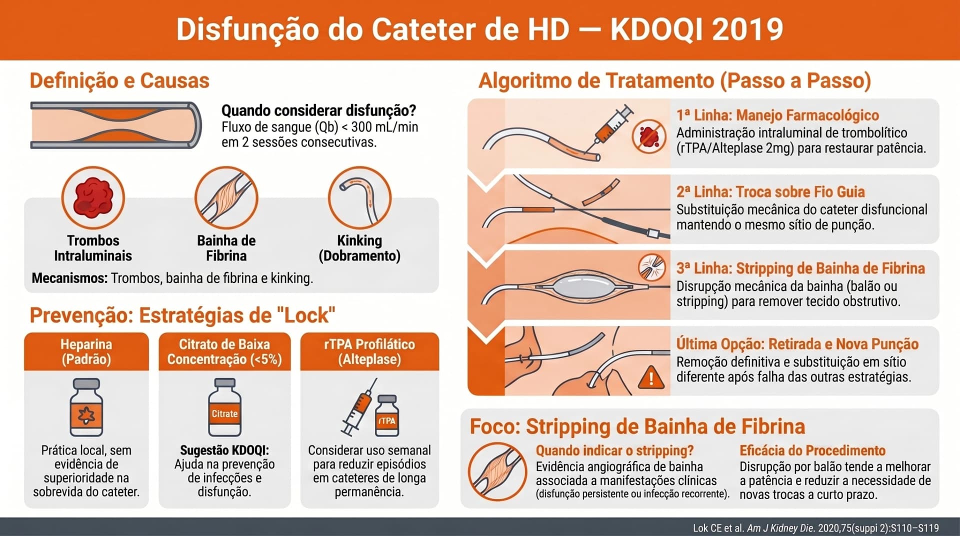 Infográfico KDOQI 2019 — Disfunção do Cateter de HD