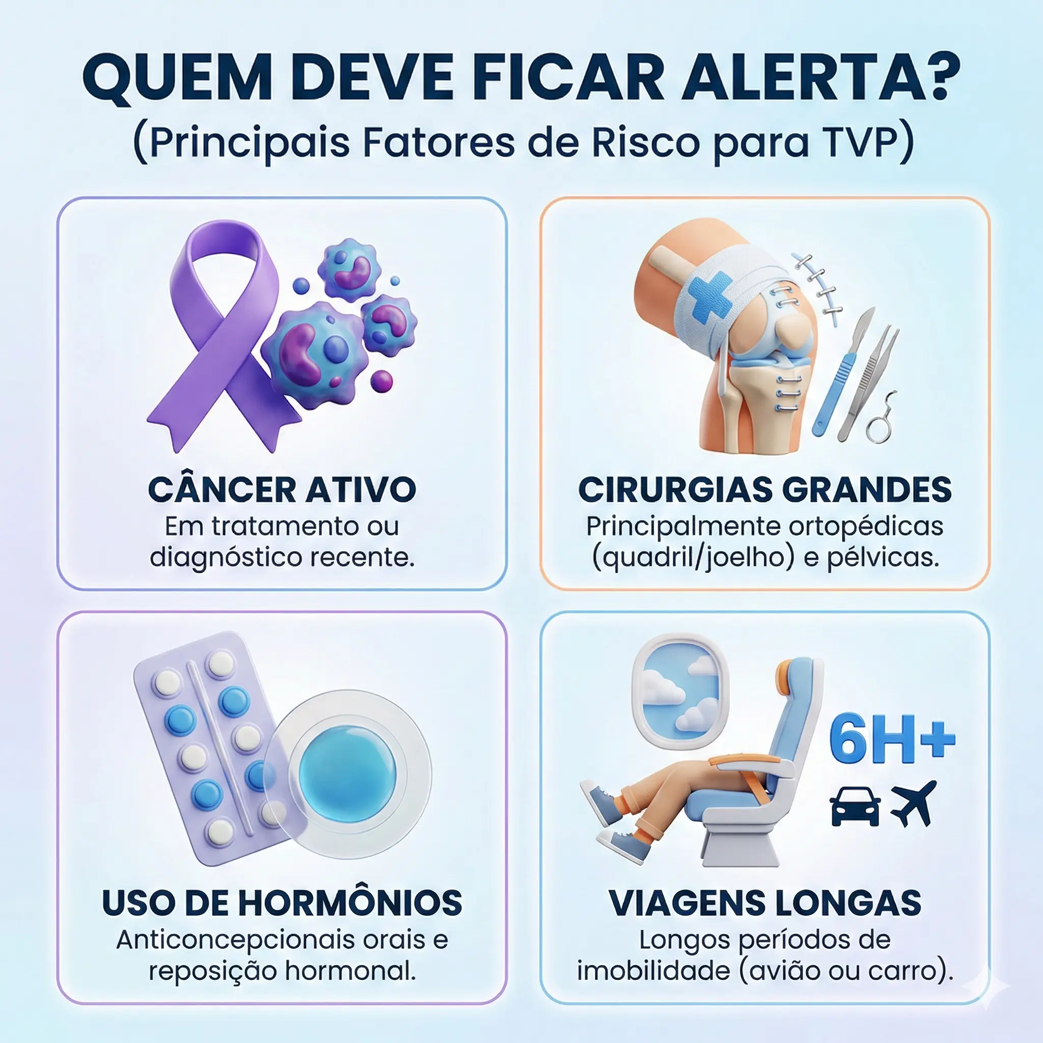 Riscos da trombose: embolia pulmonar na fase aguda e síndrome pós-trombótica na fase crônica